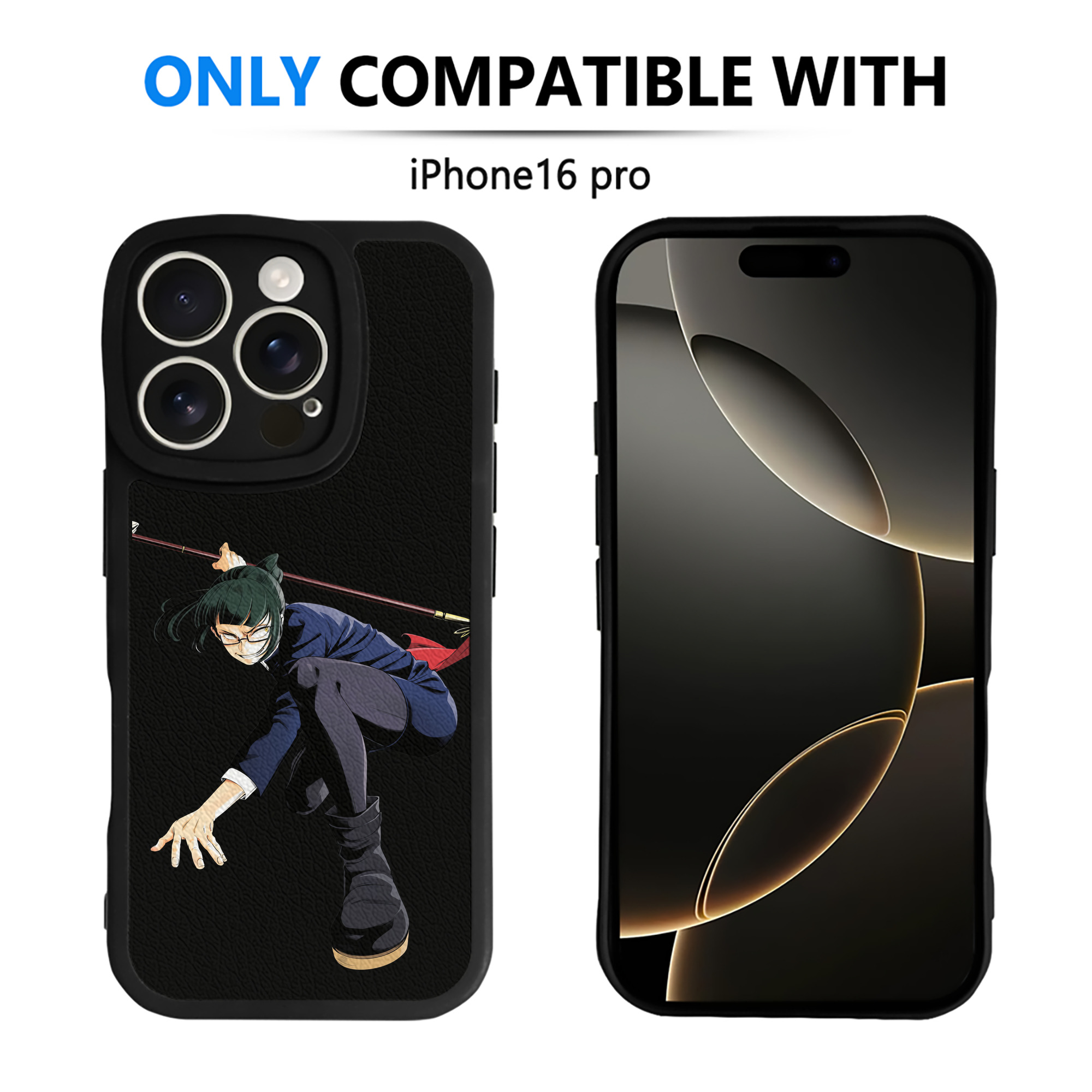 （画像用） 呪術廻戦 Jujutsu Kaisen 【iPhone 16シリーズ対応】シリコンスマホケース（レザー調） 材質：シリコン